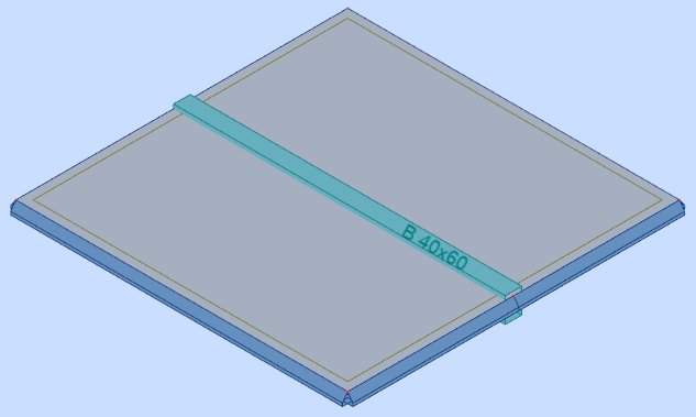 Beam modelled with offsets - 3D